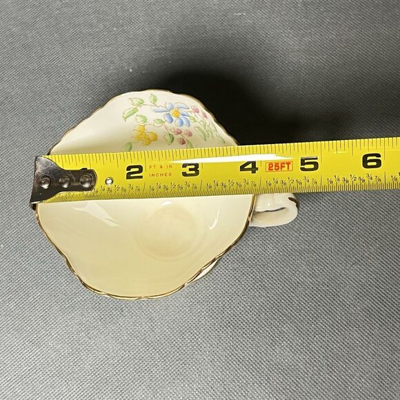 Vntg Hammersley Daffodil Pattern TeaCup Saucer Yellow Pink Blue Flower England - Picture 4 of 13